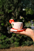 Lily & Loly Ceramics-Lolipop Şeker Kulplu 2'li El Yapımı Seramik Türk Kahvesi Fincan Seti - Lolipop Tabaklı Özel Tasarım-Bardak-8-Milagron.com