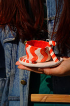 Lily & Loly Ceramics-Lolipop Şekerli 2'li El Yapımı Seramik Türk Kahvesi Fincan Seti -yılbaşı Temalı Tasarım Fincanlar-Bardak-8-Milagron.com