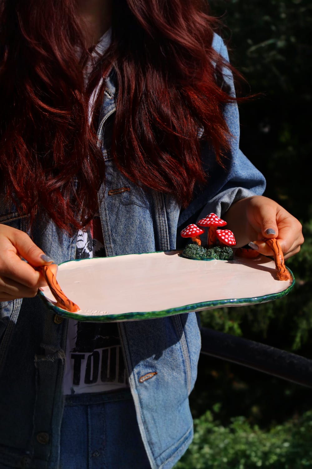 Lily & Loly Ceramics-Mantar Figürlü El Yapımı Seramik Tepsi - Sunum Tepsisi Ve Nişan Tepsisi-Sunum Aksesuarları-6-Milagron.com