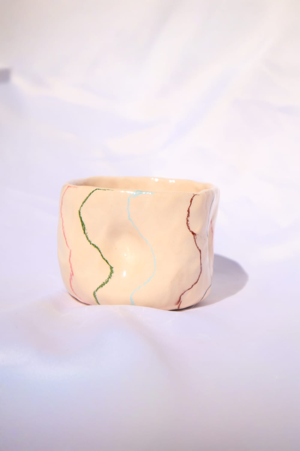 Lily & Loly Ceramics-Minimalist Çizgili Kulpsuz Sade El Yapımı Seramik Kupa - 200 Ml Özel Tasarım-Bardak-4-Milagron.com