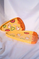 Lily & Loly Ceramics-Pizza Şeklinde Pizza Çizimli 2'li Set El Yapımı Seramik Tabaklar- 2 Adet Boyut Tabaklar-Tabak & Kase-3-Milagron.com