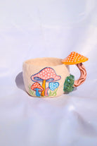 Lily & Loly Ceramics-Renkli Mantar Desenli, Mantarlı Kupa - Mantar Kulplu El Yapımı Seramik Mug 200 Ml-Bardak-1-Milagron.com