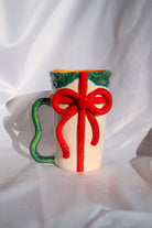 Lily & Loly Ceramics-Sevgililer Günü Serisi “ Kırmızı Fiyonklu Hediye Paketi” Kupa - El Yapımı Seramik Kupa Mug 300 Ml.-Bardak-1-Milagron.com