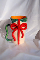 Lily & Loly Ceramics-Sevgililer Günü Serisi “ Kırmızı Fiyonklu Hediye Paketi” Kupa - El Yapımı Seramik Kupa Mug 300 Ml.-Bardak-7-Milagron.com