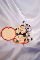 Lily & Loly Ceramics-Siyah Beyaz Renkli Kedi Desenli Kedili Türk Kahvesi Seti - El Yapımı Seramik Fincan Seti (2 Li)-Bardak-5-Milagron.com