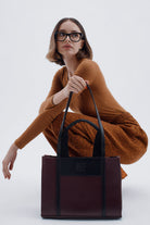 Brown Leather Tote Bag - 3