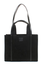 Embroidered Black Canvas Tote - 1