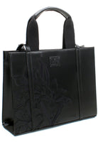 Embroidered Black Leather Tote - 2