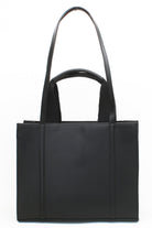 Embroidered Black Leather Tote - 5
