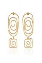Linya Jewellery-Altı Kare Spiral Küpe-Küpe-1-Milagron.com