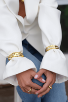 Linya Jewellery-Aruna Kalın Kelepçe Bileklik Gold-Bileklik-4-Milagron.com