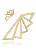 Linya Jewellery-Asimetrik Üçgen Küpe Gold-Küpe-1-Milagron.com