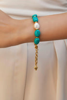 Linya Jewellery-Assora Turkuaz Taşlı Bileklik-Bileklik-2-Milagron.com