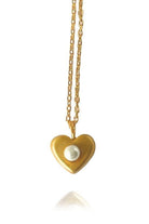 Linya Jewellery-Aura Minimal İncili Kalp Kolye-Kolye-1-Milagron.com
