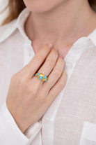 Linya Jewellery-Ayza Doğal Turkuaz Yüzük-Yüzük-3-Milagron.com