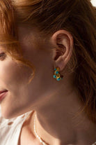 Linya Jewellery-Ayza Turkuaz Halka Küpe-Küpe-4-Milagron.com