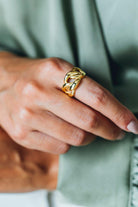 Linya Jewellery-Bella Zincir Yüzük Gold-Yüzük-2-Milagron.com