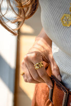 Linya Jewellery-Bella Zincir Yüzük Gold-Yüzük-4-Milagron.com