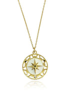Linya Jewellery-Beyaz Mineli Kutup Yıldızı Madalyon-Kolye-1-Milagron.com