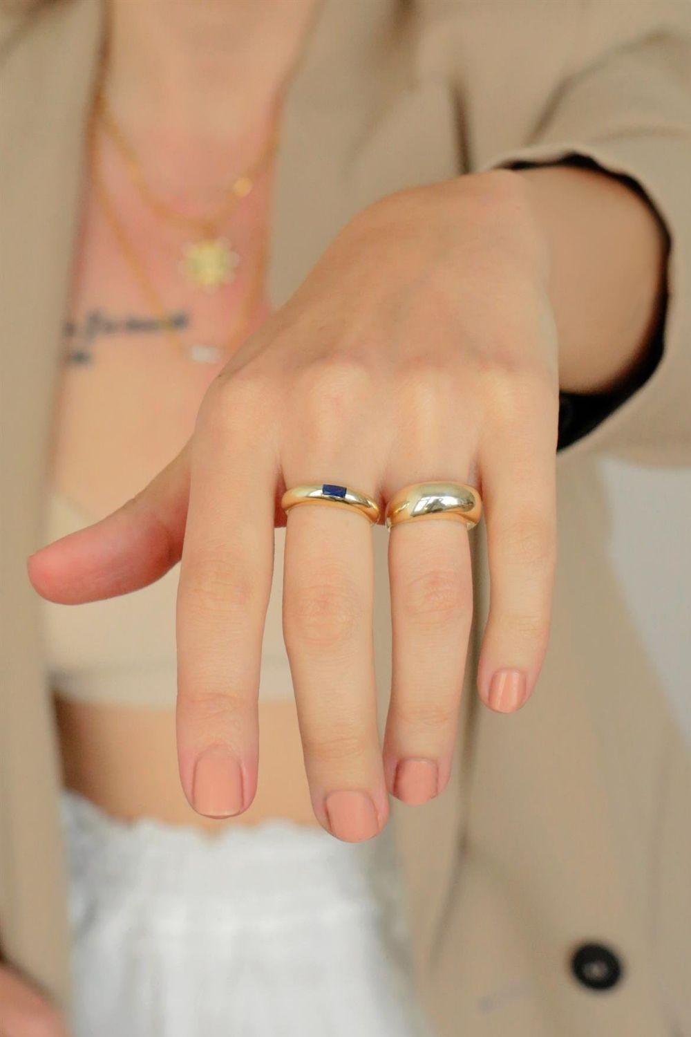 Linya Jewellery-Beyaz Taşlı Bom Yüzük-Yüzük-3-Milagron.com