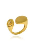 Linya Jewellery-Bombay Taşlı Yüzük Gold-Yüzük-1-Milagron.com