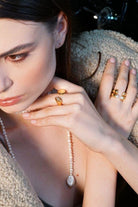 Linya Jewellery-Bombay Taşlı Yüzük Gold-Yüzük-2-Milagron.com