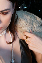 Linya Jewellery-Bombay Taşlı Yüzük Gold-Yüzük-3-Milagron.com