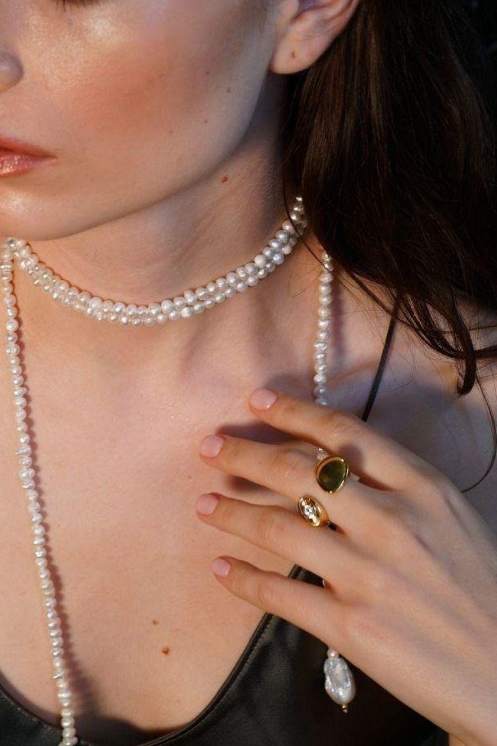 Linya Jewellery-Bombay Taşlı Yüzük Gold-Yüzük-4-Milagron.com