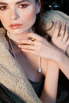 Linya Jewellery-Bombay Taşlı Yüzük Gold-Yüzük-5-Milagron.com