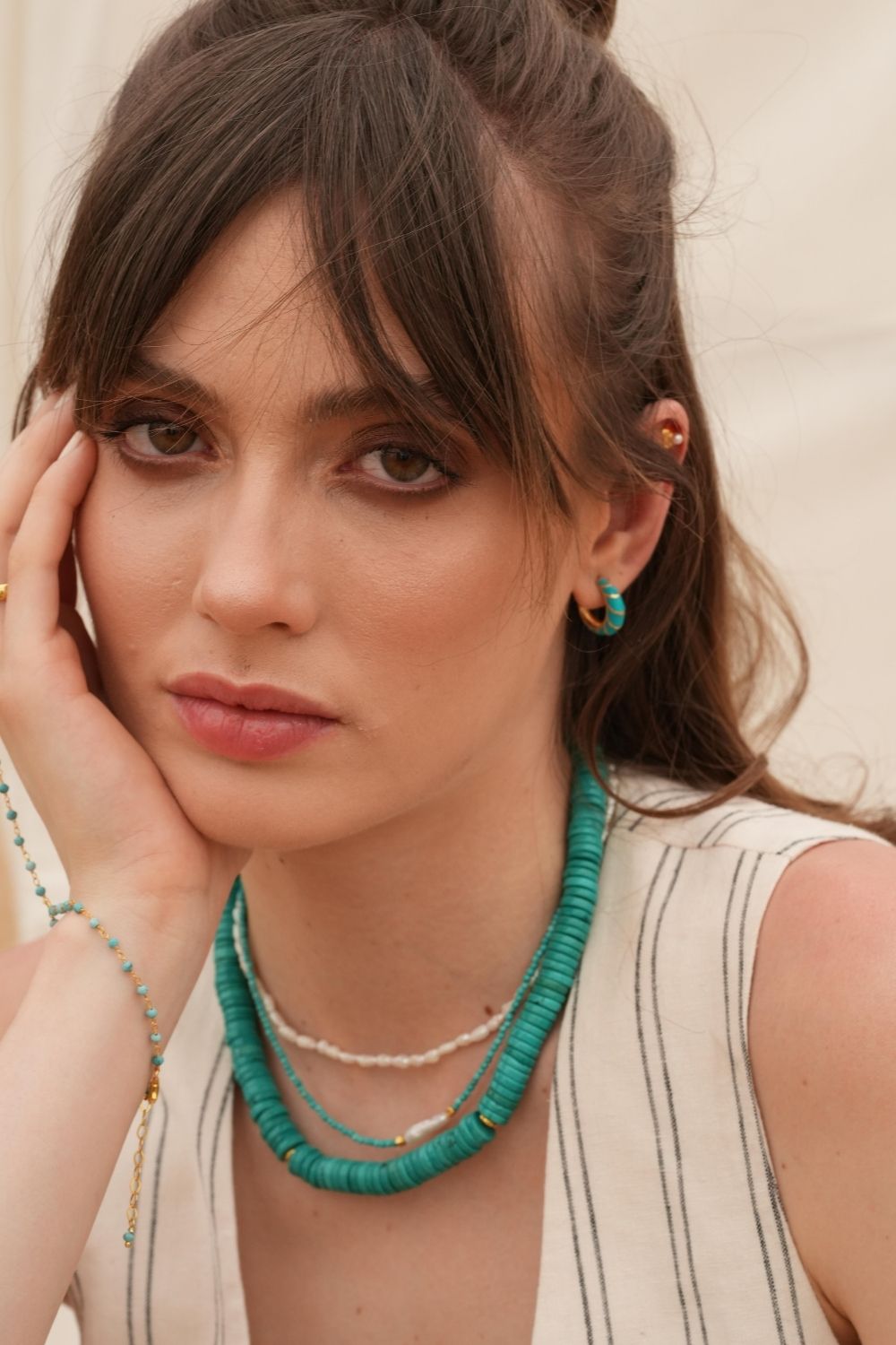 Linya Jewellery-Bono Turkuaz Büyük Kolye-Kolye-3-Milagron.com