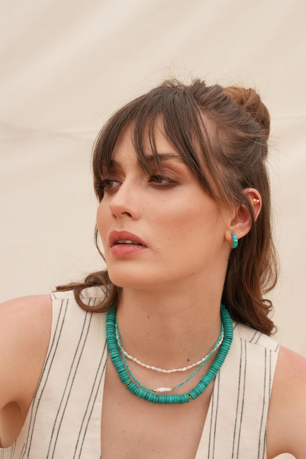 Linya Jewellery-Bono Turkuaz Büyük Kolye-Kolye-6-Milagron.com