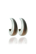 Linya Jewellery-Bony Bombeli Mat Gümüş Halka Küpe-Küpe-1-Milagron.com