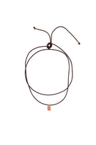 Bordo Deri İPli Pembe Kristal TaşLı Kolye - 1