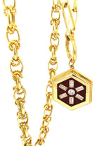 Linya Jewellery-Bordo Mineli Baget Madalyon Kolye-Kolye-2-Milagron.com