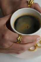 Linya Jewellery-Burl Desenli Yüzük-Yüzük-2-Milagron.com