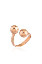 Linya Jewellery-Çift Topçuklu Yüzük Rose Gold-Yüzük-1-Milagron.com