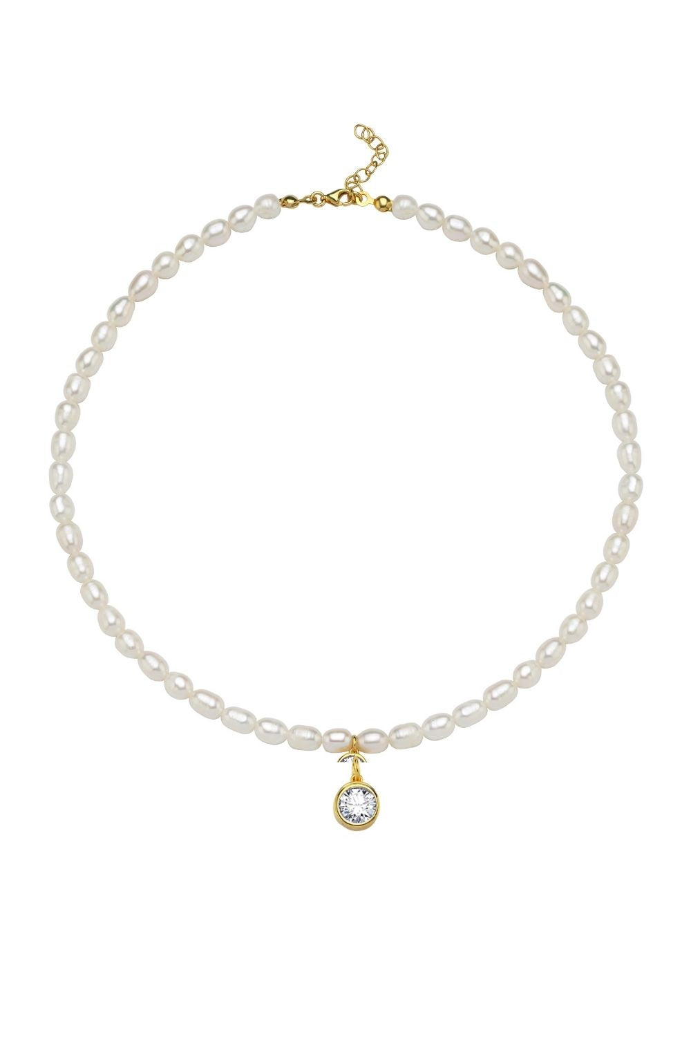 Linya Jewellery-Cosmic Büyük İncili Burç Kolye Beyaz-Kolye-1-Milagron.com