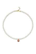 Linya Jewellery-Cosmic Büyük İncili Burç Kolye Kırmızı-Kolye-1-Milagron.com