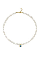 Linya Jewellery-Cosmic Büyük İncili Burç Kolye Mavi-Kolye-1-Milagron.com