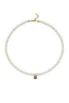 Linya Jewellery-Cosmic Büyük İncili Burç Kolye Mor-Kolye-1-Milagron.com