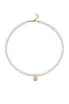 Linya Jewellery-Cosmic Büyük İncili Burç Kolye Pembe-Kolye-1-Milagron.com