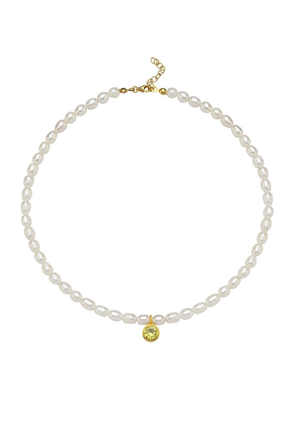 Linya Jewellery-Cosmic Büyük İncili Burç Kolye Sarı-Kolye-1-Milagron.com