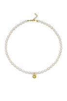 Linya Jewellery-Cosmic Büyük İncili Burç Kolye Sarı-Kolye-1-Milagron.com