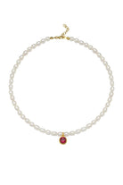 Linya Jewellery-Cosmic Büyük İncili Burç Kolye Turuncu-Kolye-1-Milagron.com