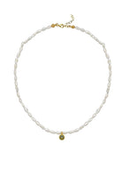 Linya Jewellery-Cosmic Küçük İncili Burç Kolye Açık Yeşil-Kolye-1-Milagron.com