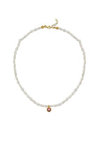 Linya Jewellery-Cosmic Küçük İncili Burç Kolye Kırmızı-Kolye-1-Milagron.com