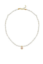 Linya Jewellery-Cosmic Küçük İncili Burç Kolye Pembe-Kolye-1-Milagron.com
