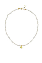 Linya Jewellery-Cosmic Küçük İncili Burç Kolye Sarı-Kolye-1-Milagron.com