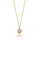 Linya Jewellery-Cosmic Zincirli Burç Kolye Pembe-Kolye-1-Milagron.com