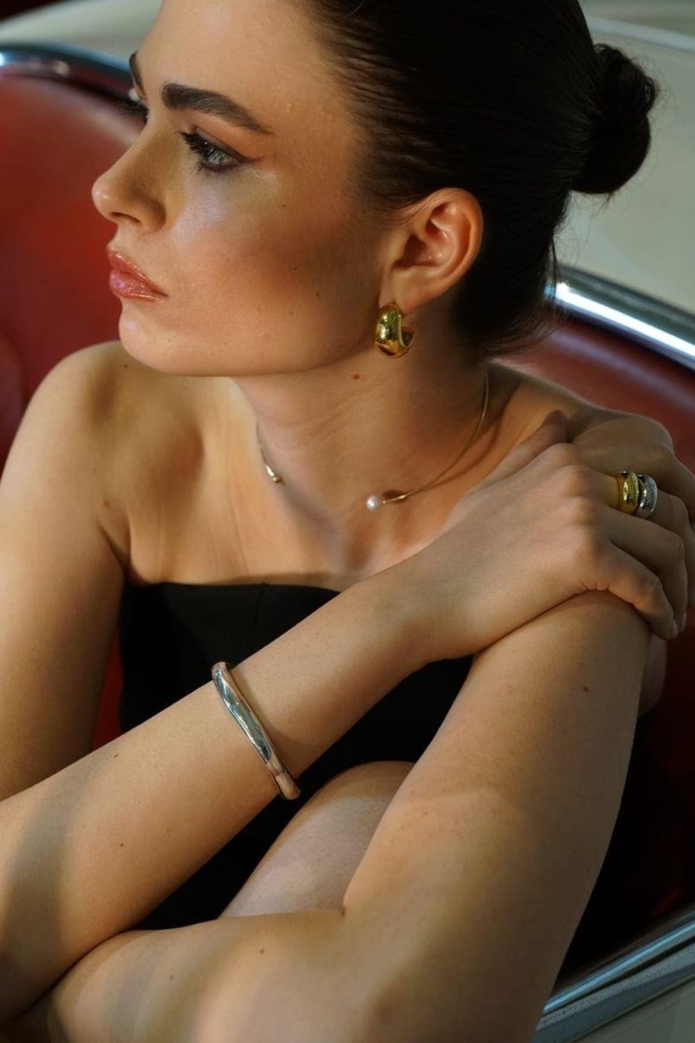 Linya Jewellery-Delya İnci Choker-Kolye-1-Milagron.com